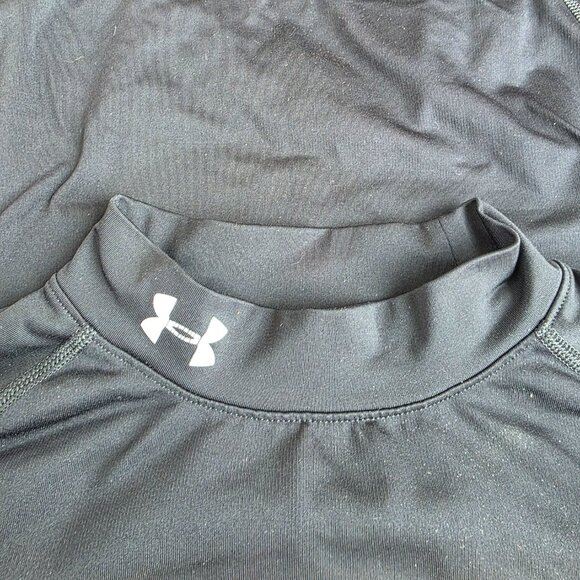 Under Armour Coldgear Long Sleeve Mock Neck Fitted Shirt - YLG/JG/G - Picture 3 of 11